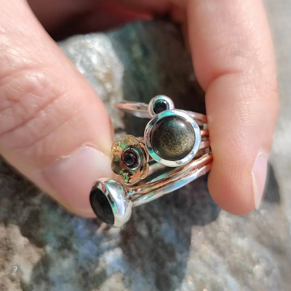 Anello a fascia in argento 925 con pietra - TIRUPATI - Image 39