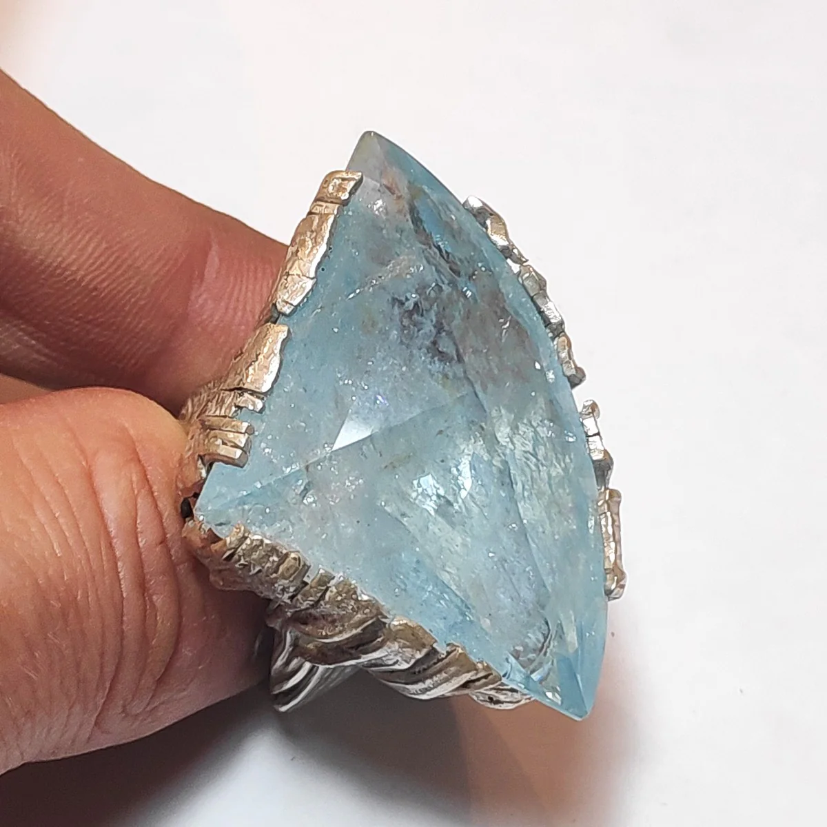 Anello ACQUAMARINA e argento 925 - donna unico - Image 3