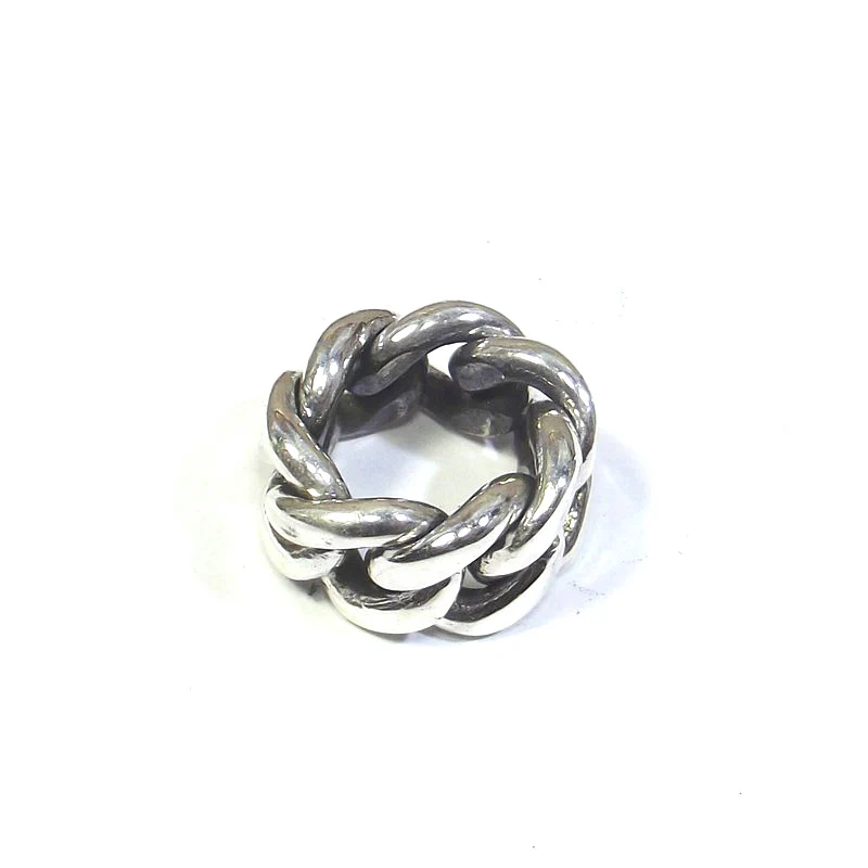 ANELLO CATENA groumette argento uomo/donna misura 17 - Image 4