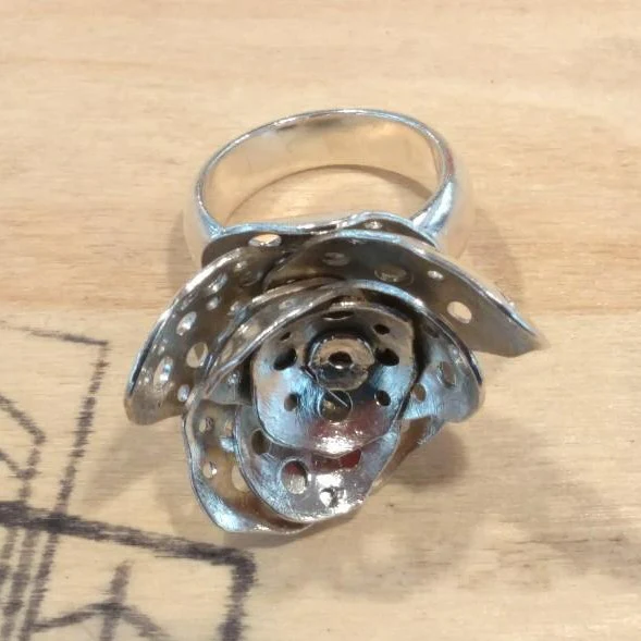 ANELLO artigianale in argento 925 design contemporaneo - Image 3