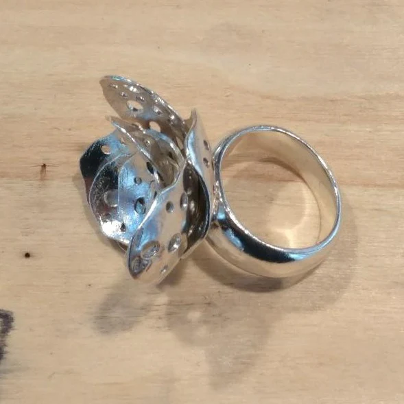 ANELLO artigianale in argento 925 design contemporaneo - Image 4