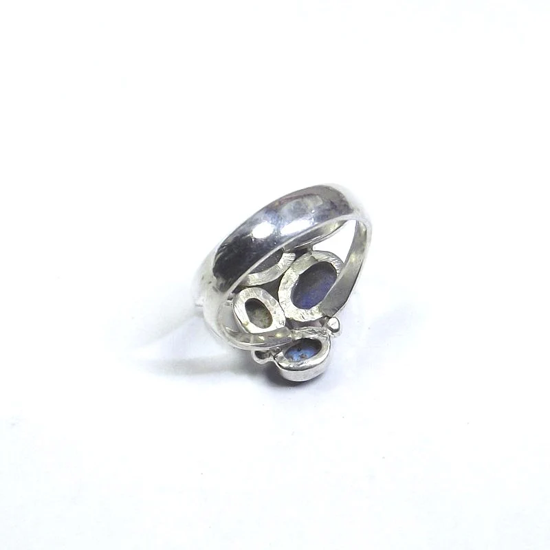 ANELLO argento con Labradorite cabouchon 13 - 15 - Image 2