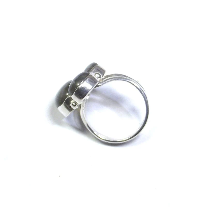 ANELLO argento con Labradorite cabouchon ovale 13 - 15 - Image 3