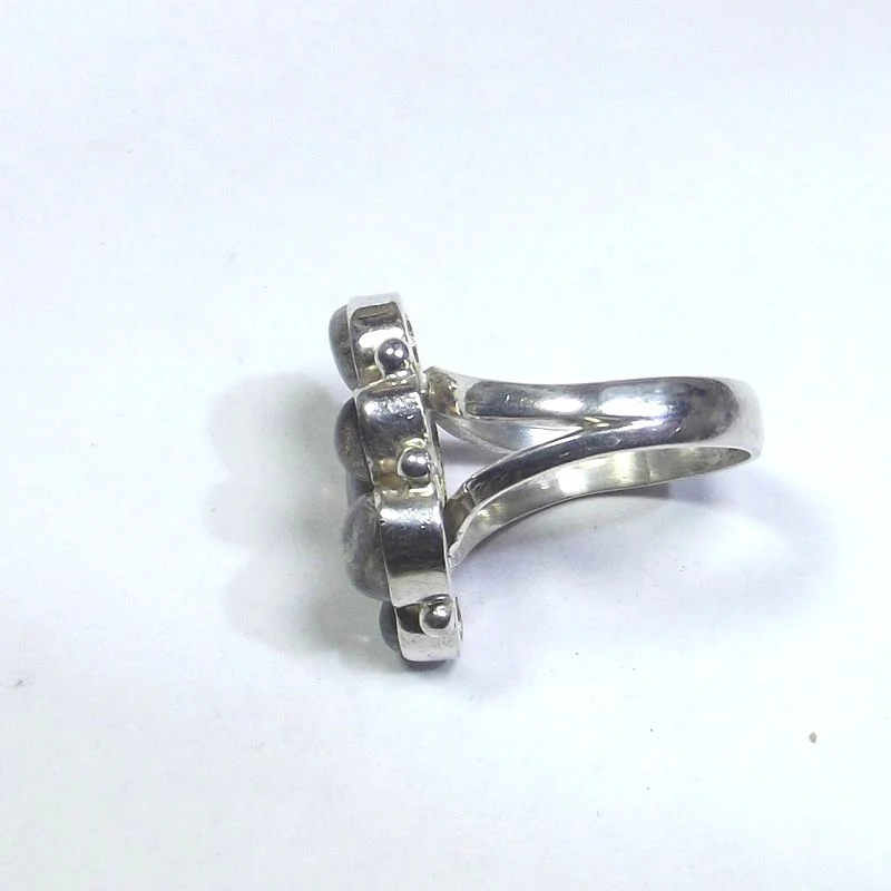 ANELLO argento con Labradorite ovale 21 - 23 - Image 2