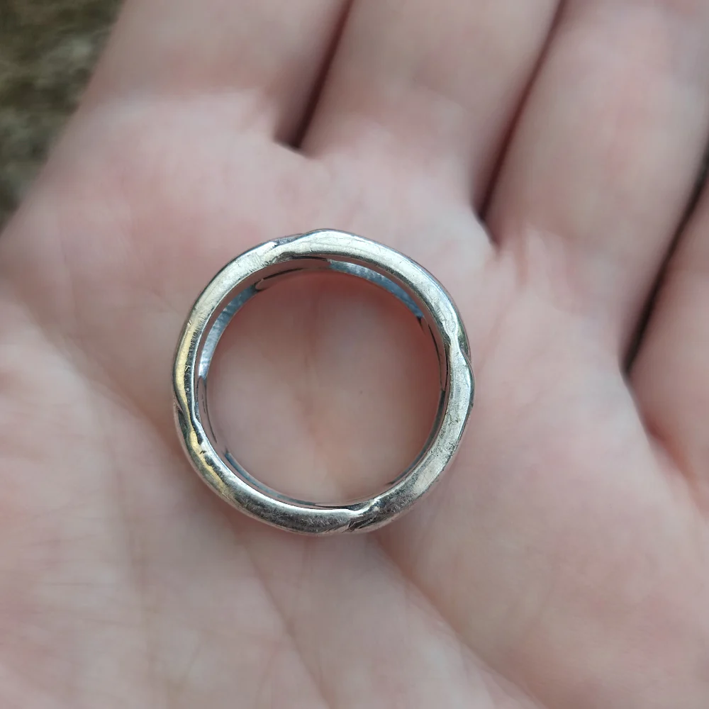 Anello artigianale catena  in argento 925 - LOUIS - Image 2