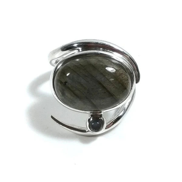 ANELLO artigianale in argento 925 con Labradorite - Image 3