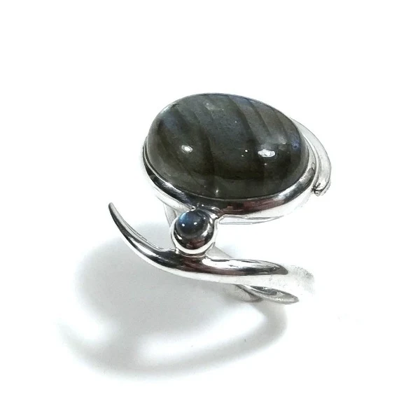 ANELLO artigianale in argento 925 con Labradorite - Image 4