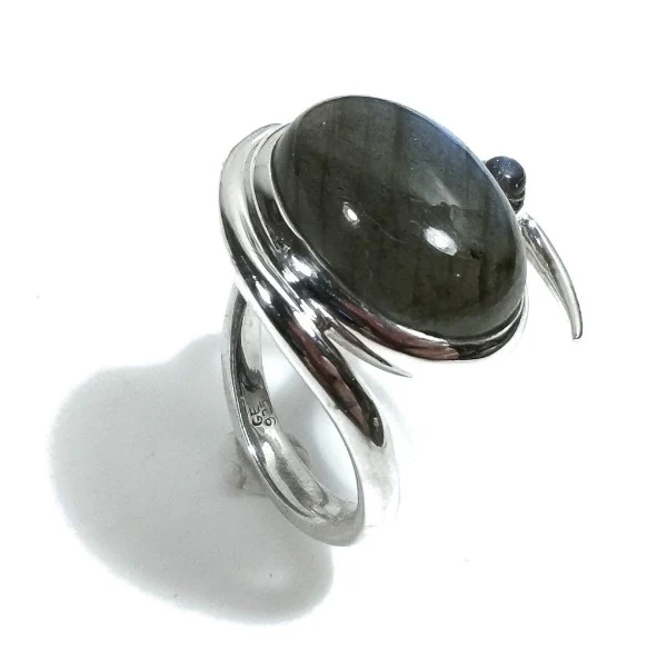 ANELLO artigianale in argento 925 con Labradorite - Image 5