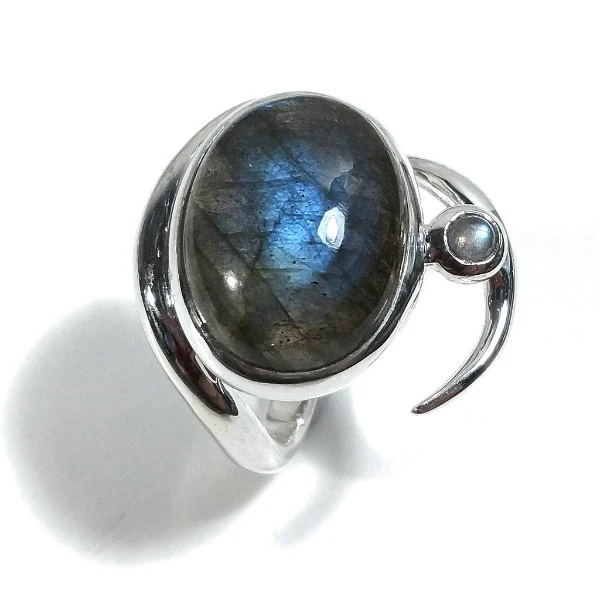 ANELLO artigianale in argento 925 con Labradorite - Image 7
