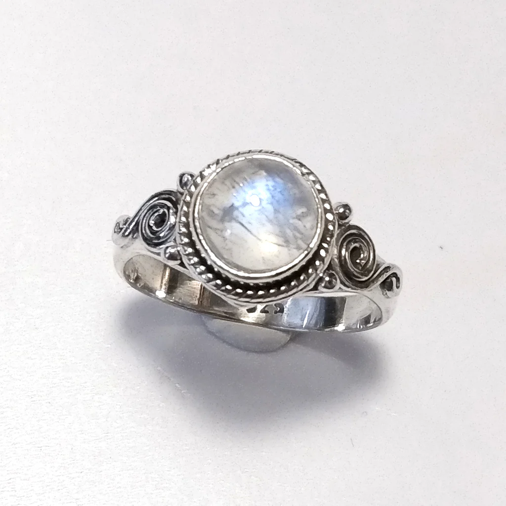 ANELLO artigianale in argento 925 con Pietra di Luna - Image 2