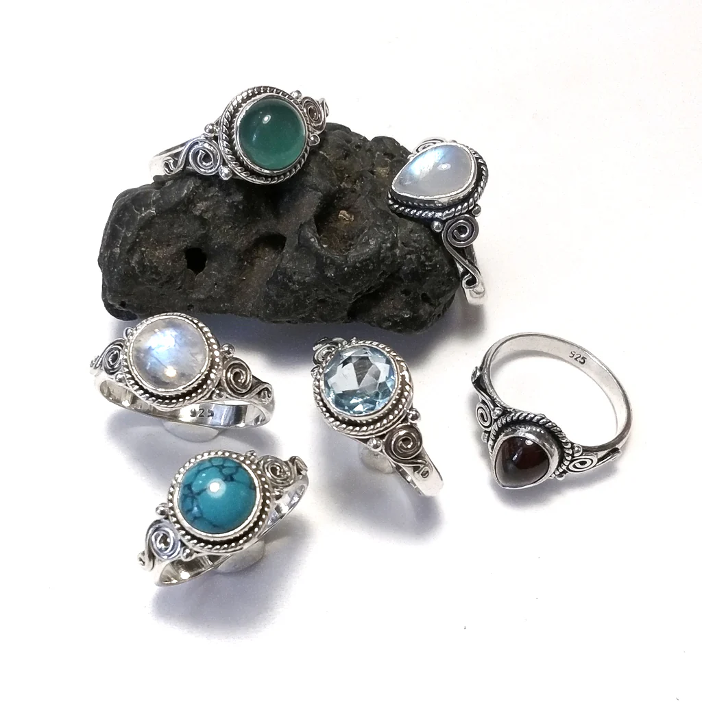 ANELLO artigianale in argento 925 con Pietra di Luna - Image 3
