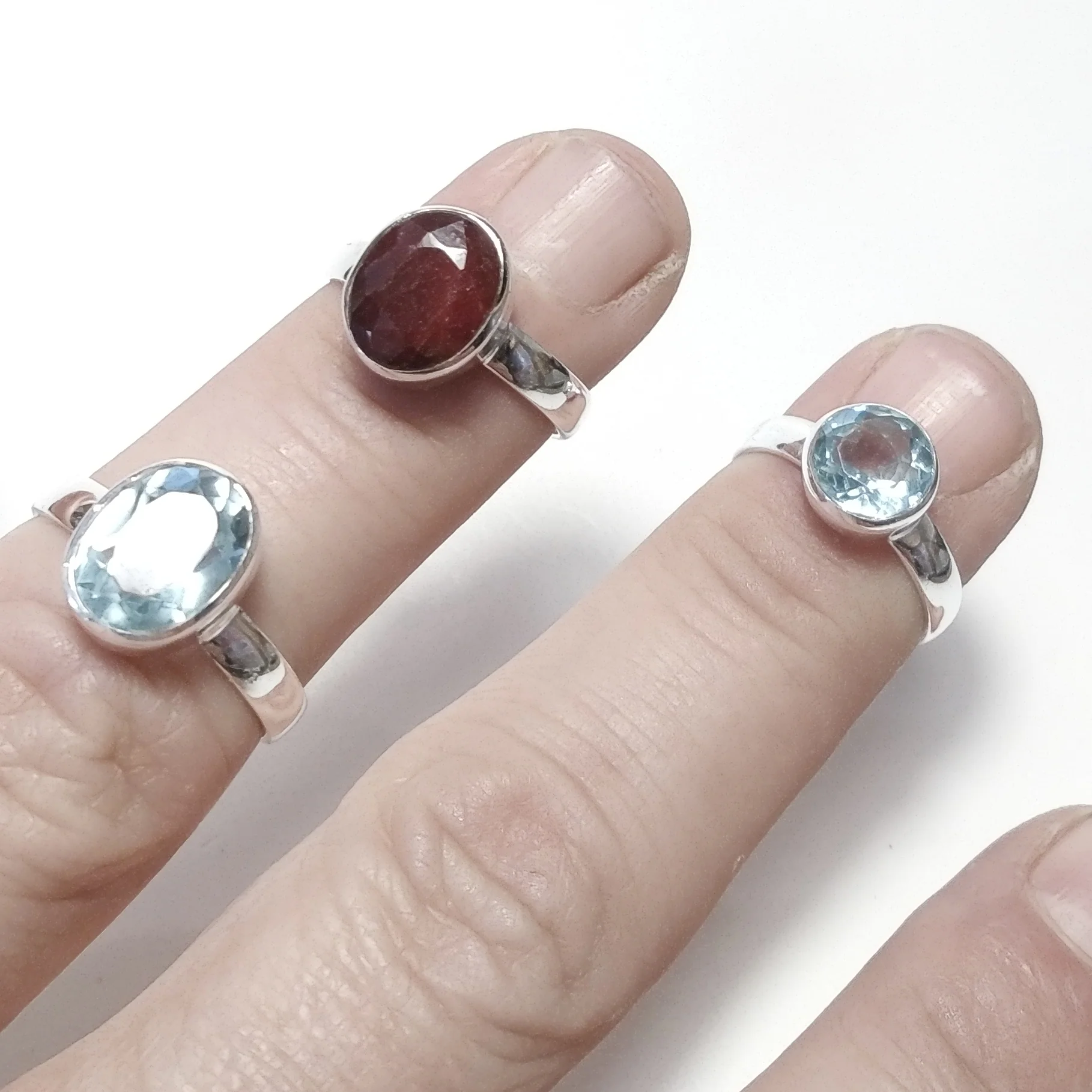 ANELLO artigianale in argento 925 con Radice di Rubino, Ametista - Image 3