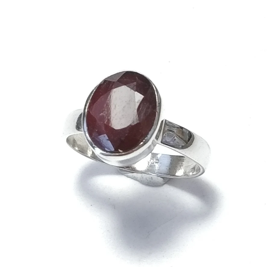 ANELLO artigianale in argento 925 con Radice di Rubino, Ametista - Image 5