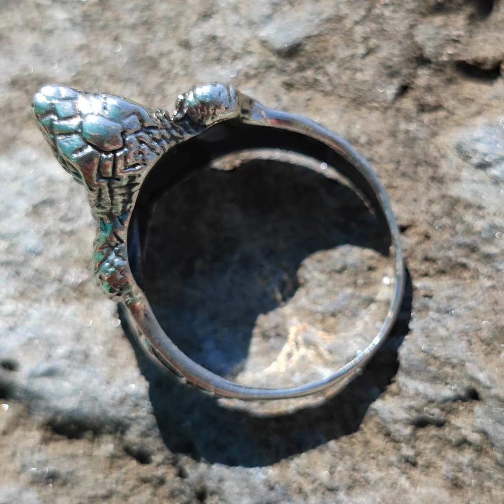 ANELLO artigianale in argento 925 serpenti - MOTHPUR - Image 5