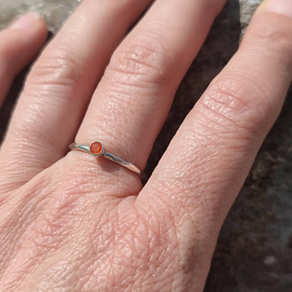 Anello artigianale in argento 925 con pietra - KYLIE - Image 12
