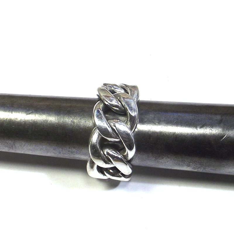 ANELLO CATENA groumette argento uomo misura 23 - Image 3