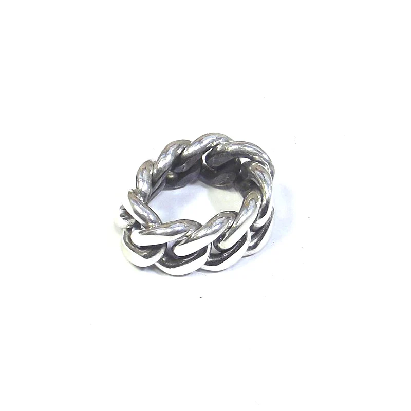 ANELLO CATENA groumette argento uomo misura 23 - Image 4