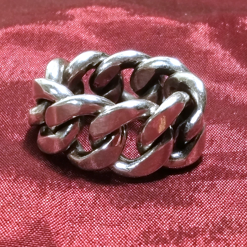 ANELLO CATENA gourmette argento uomo/donna misura 22 - Image 3