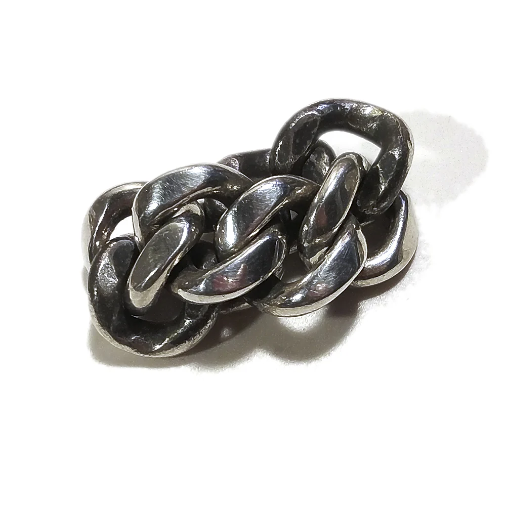 ANELLO CATENA gourmette argento uomo/donna misura 22 - Image 4