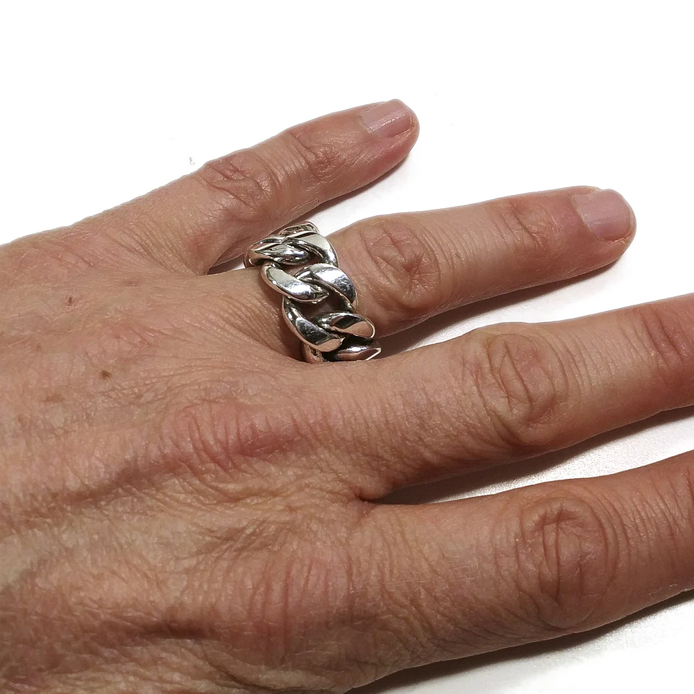 ANELLO CATENA gourmette uomo/donna misura 24 - Image 2