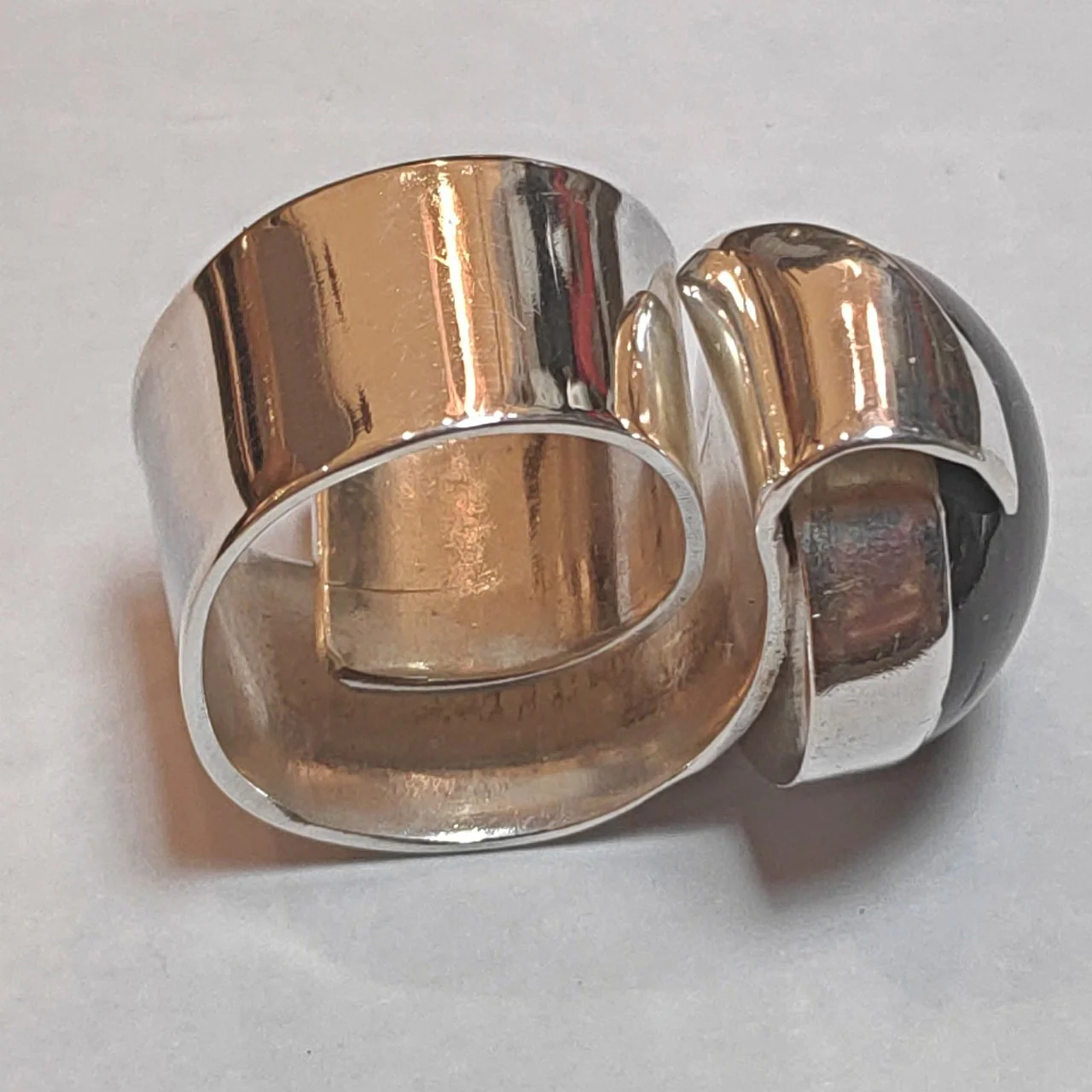 ANELLO con granato stellato e argento 925 artigianale - Image 8