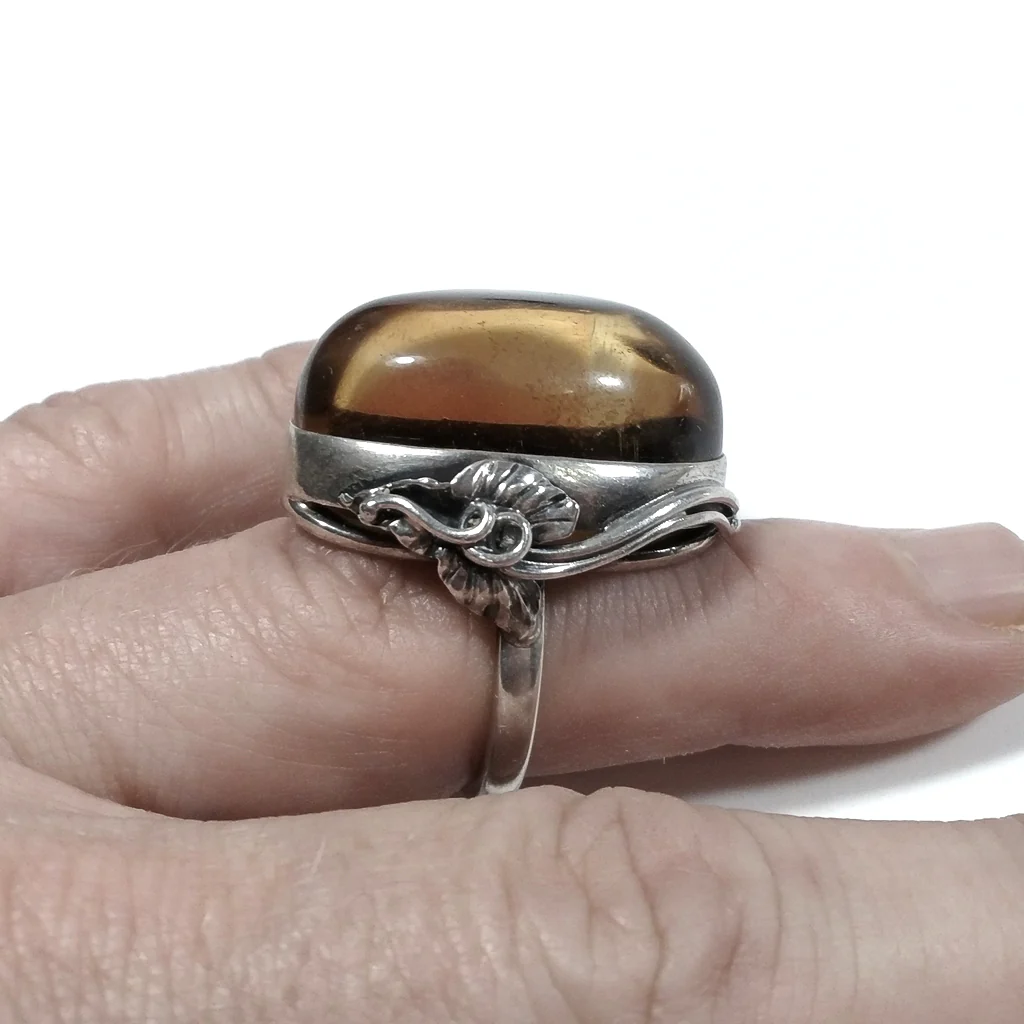 Anello con pietra in argento 925 ANELLO artigianale Ambra | GIOIELLI IN ARGENTO - Image 5