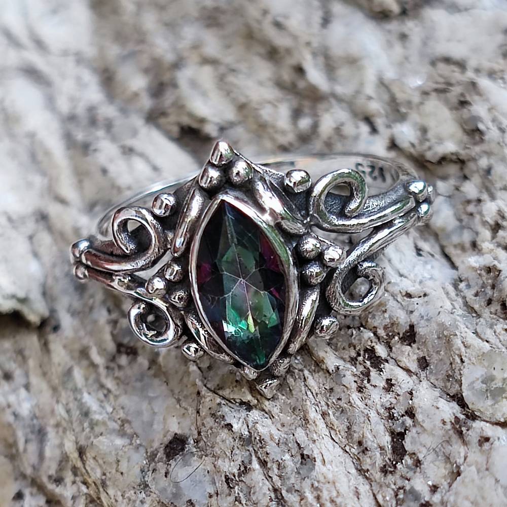 Anello con pietra in argento 925 - CHOMU - Image 3