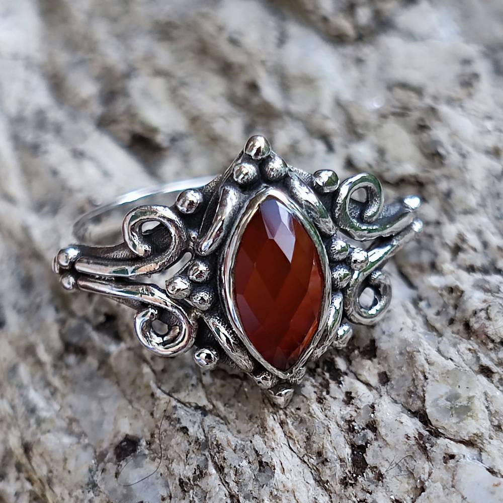 Anello con pietra in argento 925 - CHOMU - Image 9