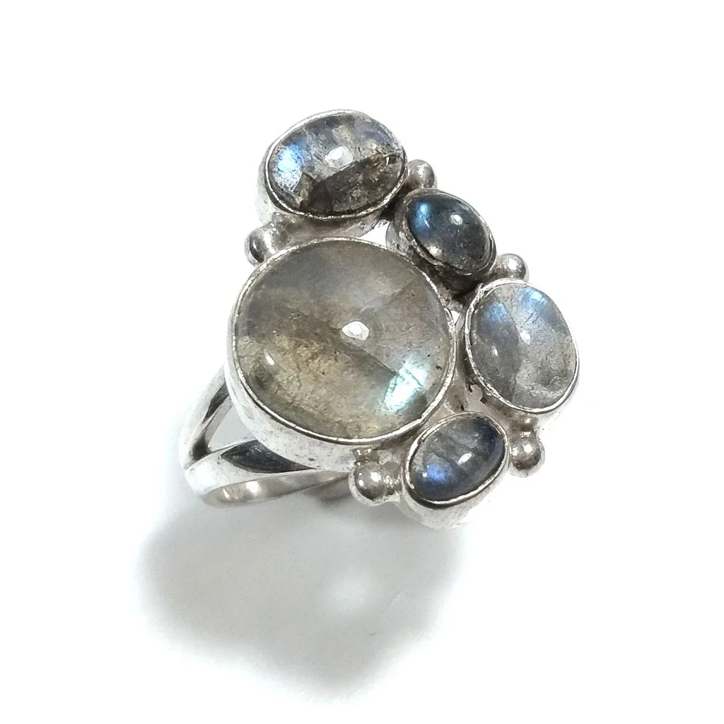 Anello con pietra in argento 925 con Labradorite - DIVI - Image 5