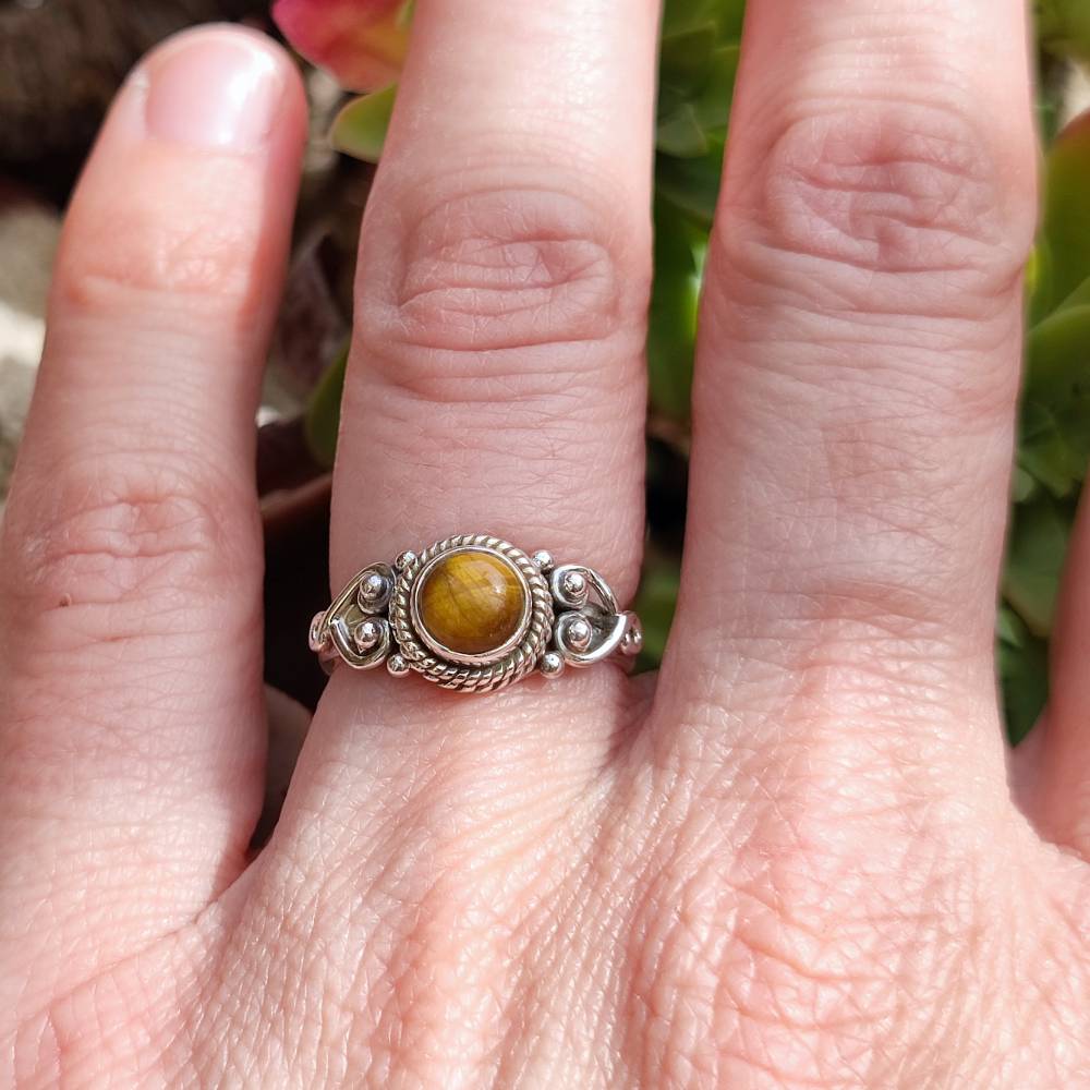 Anello argento 925 con pietra tonda - NAWAL - Image 18