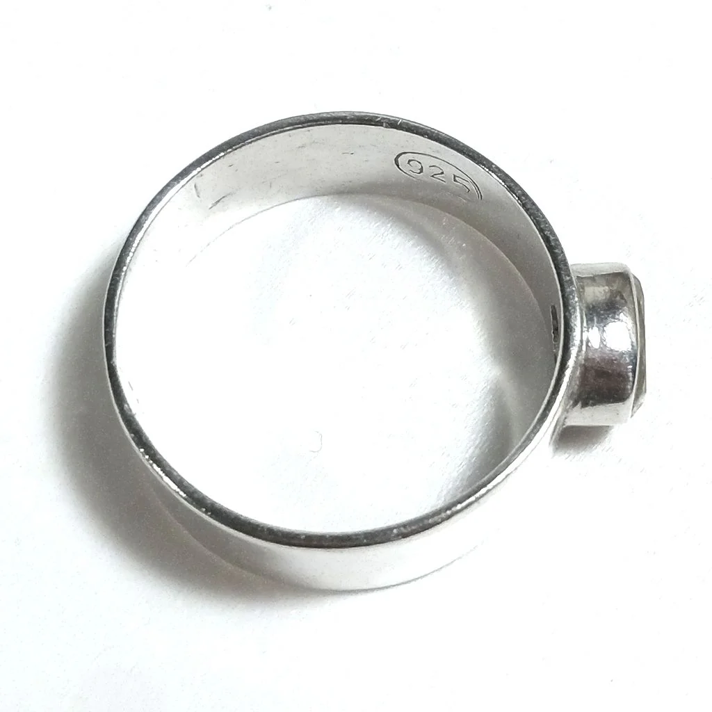 Anello con pietra in argento 925 con Quarzo CITRINO | GIOIELLI ETNICI | Fascia - Image 3