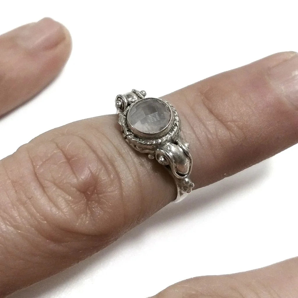 Anello con pietra in argento 925 con Quarzo rosa - Image 3