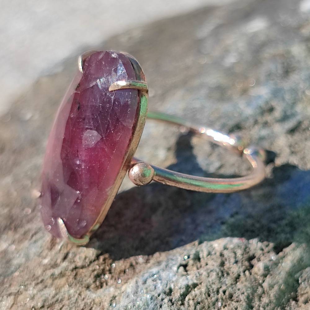 ANELLO artigianale in argento 925 con pietra - SOMNA - Image 2
