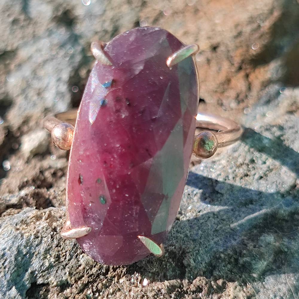 ANELLO artigianale in argento 925 con pietra - SOMNA - Image 3
