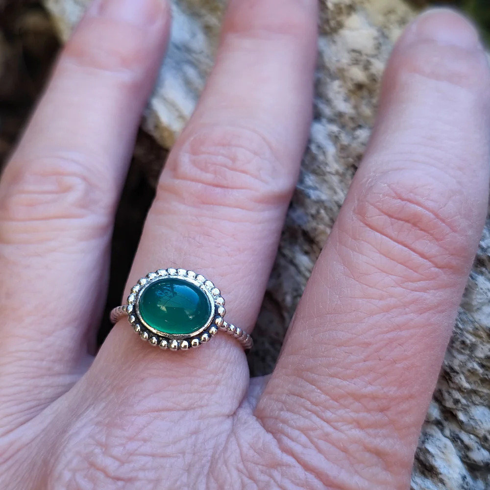 Anello con pietra in argento 925 - TUKUDI - Image 2