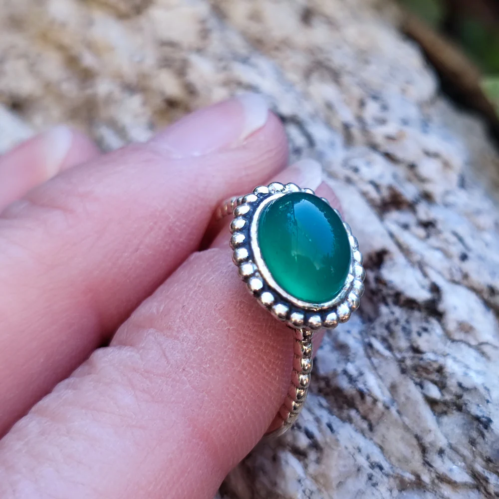 Anello con pietra in argento 925 - TUKUDI - Image 3
