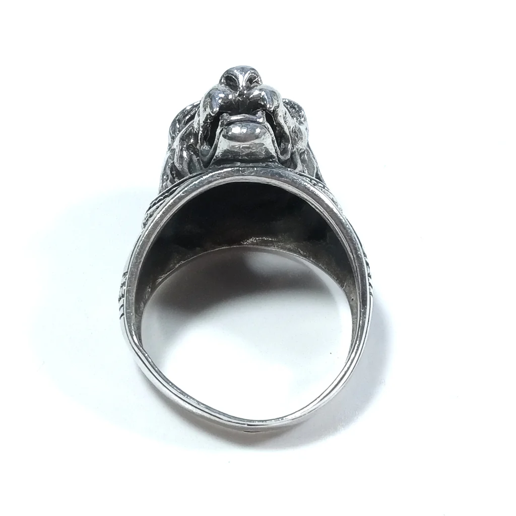 Anello d'argento in argento 925 ANELLO artigianale | Testa di LEONE - Image 4