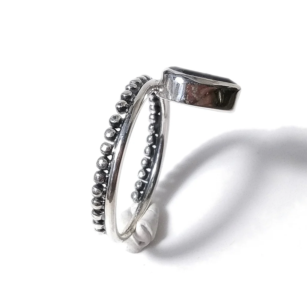 Anello ETNICO con pietra in argento 925 - Mantra - Image 4