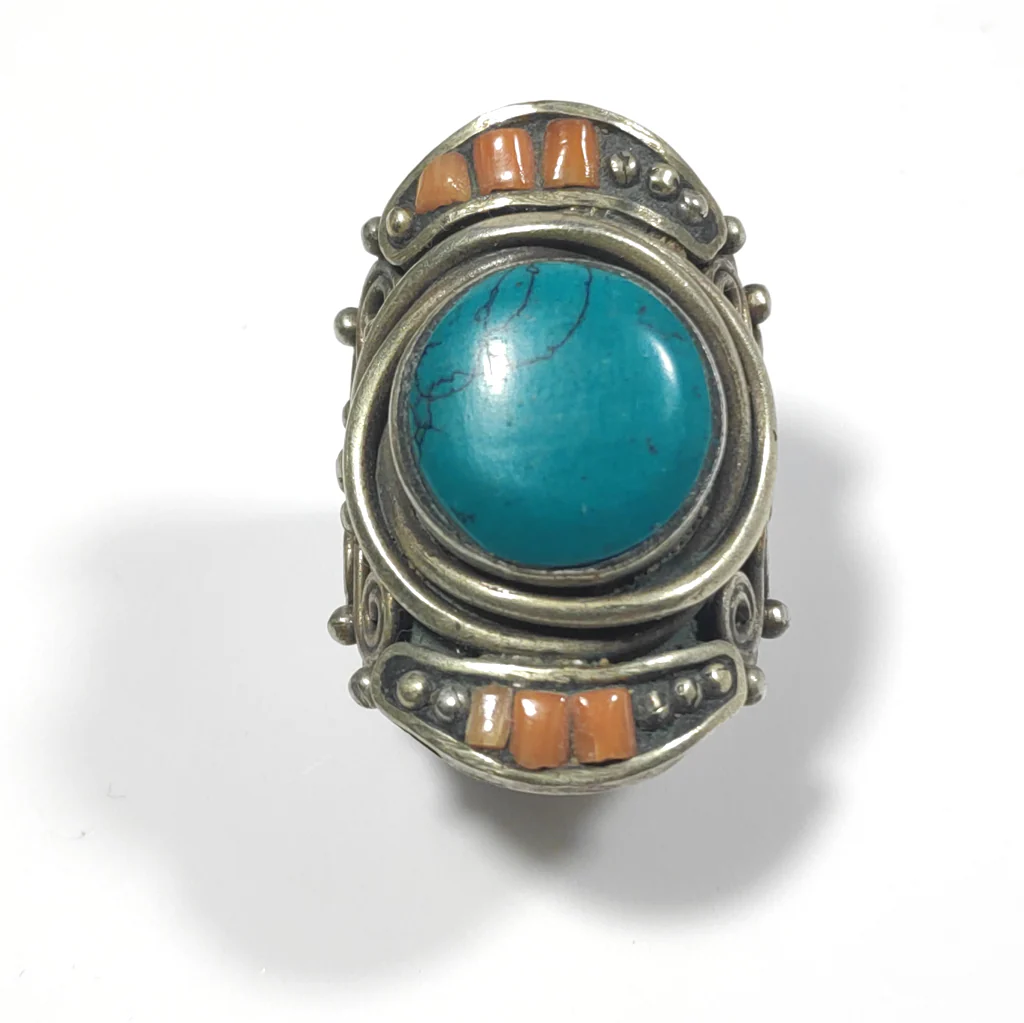 ANELLO ETNICO ANELLO artigianale Corallo bambù - SHAKEEL - Image 7