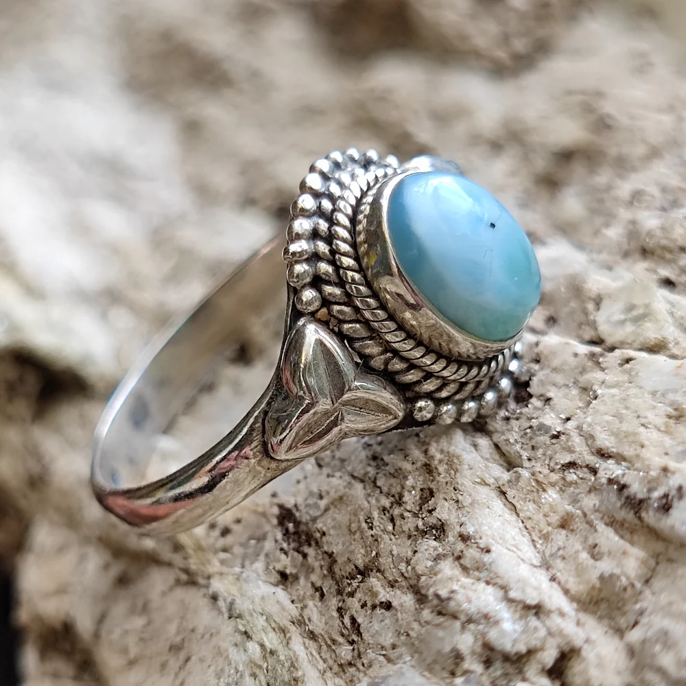 Anello etnico con pietra in argento 925 - PUNJAB - Image 2