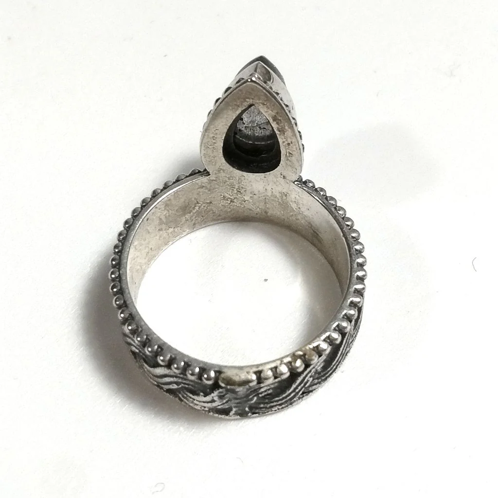 ANELLO ETNICO in argento 925 Anello con pietra Labradorite | ANELLI ARGENTO - Image 3