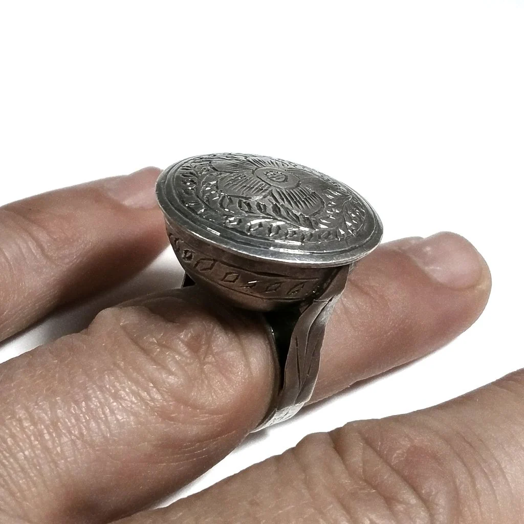 ANELLO ETNICO in argento 925 Anello SIGILLO | GIOIELLI ETNICI - Image 4