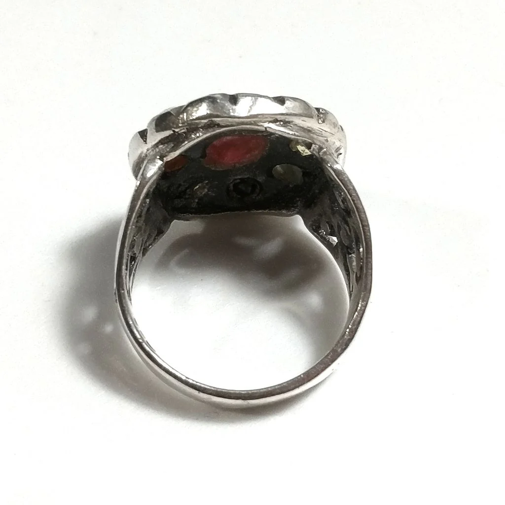 ANELLO ETNICO Navratan in argento 925 - DHALI - Image 4