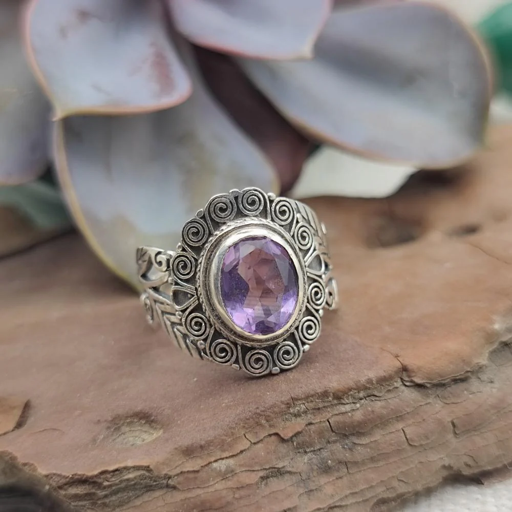 Anello etnico in argento 925 con pietra - KAUCHEI - Image 6