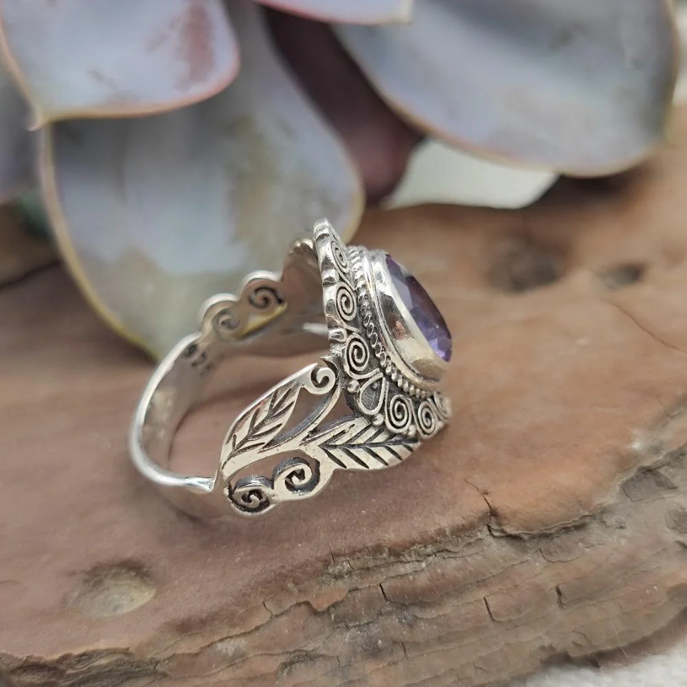 Anello etnico in argento 925 con pietra - KAUCHEI - Image 7