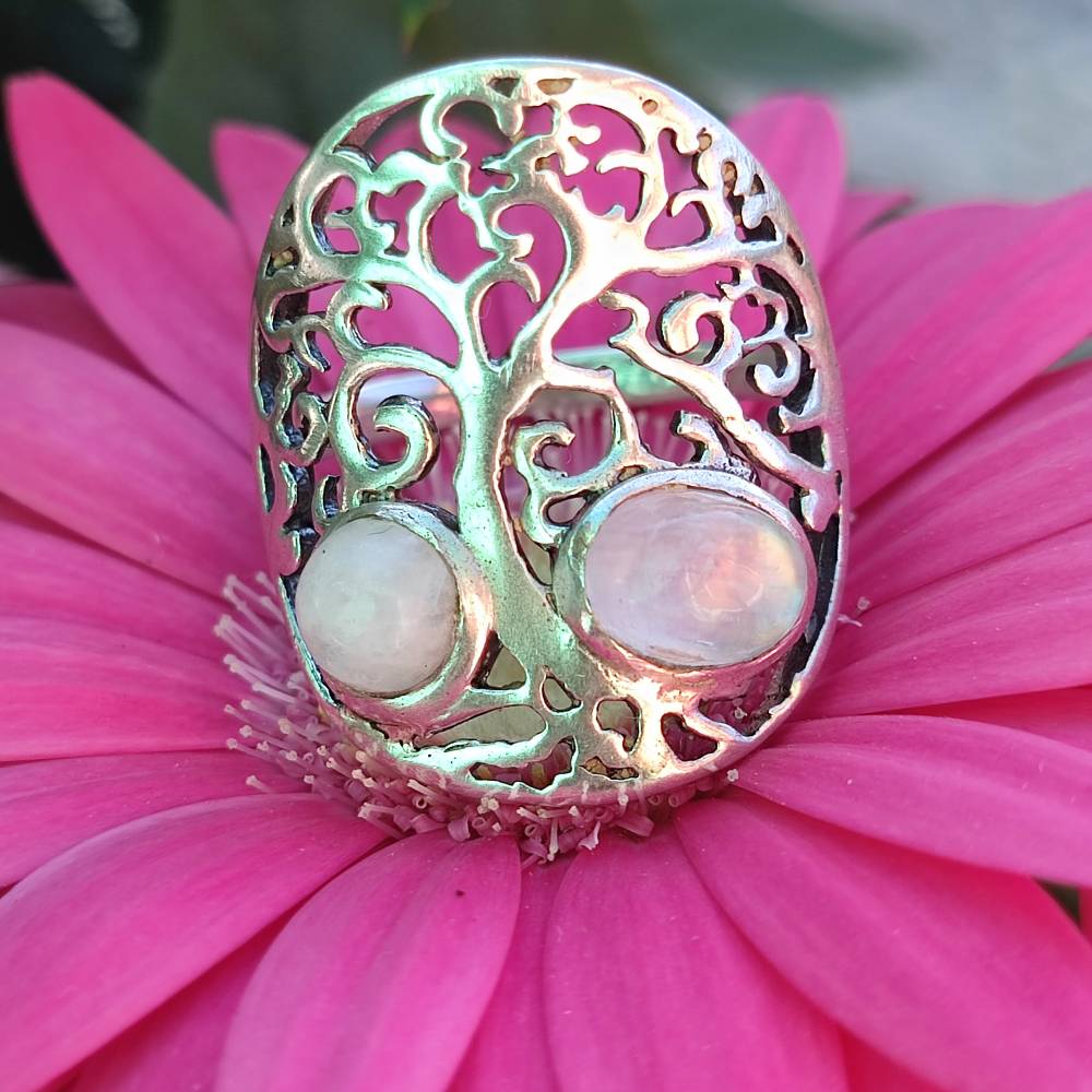 Anello etnico in argento 925 con pietra - RAMJIKA - Image 4
