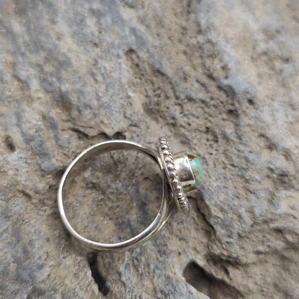 Anello etnico in argento 925 con turchese - VIYANIKA - Image 4