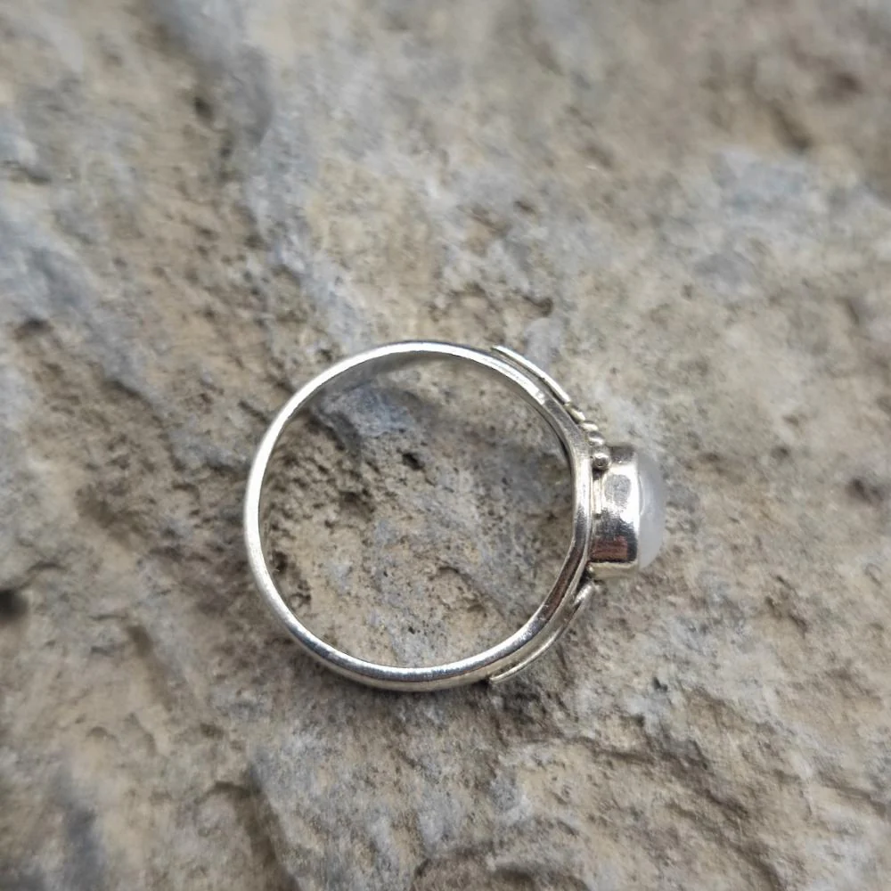 Anello etnico in argento 925 pietra di luna - VAIDHEI - Image 7