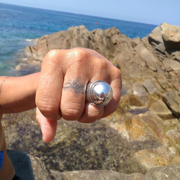 ANELLO ETNICO LADLI in argento 925 ANELLO artigianale