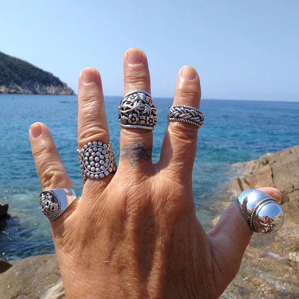 ANELLO ETNICO LADLI in argento 925 ANELLO artigianale - Image 2